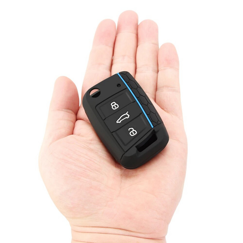 Silikoonist Shell auto võtmeümbrise kate VW Volkswagen Golf 7 MK7 Tiguan MK2 jaoks SEAT Ateca Leon FR 2 Ibiza jaoks Skoda Octavia A7 jaoks