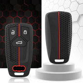 Silikoninis automobilio nuotolinio valdymo pulto dangtelis skirtas Audi A4 B9 A5 A6 8S 8W Q5 Q7 4M S4 S5 S7 TT TTS TFSI RS Protector Fob be rakto