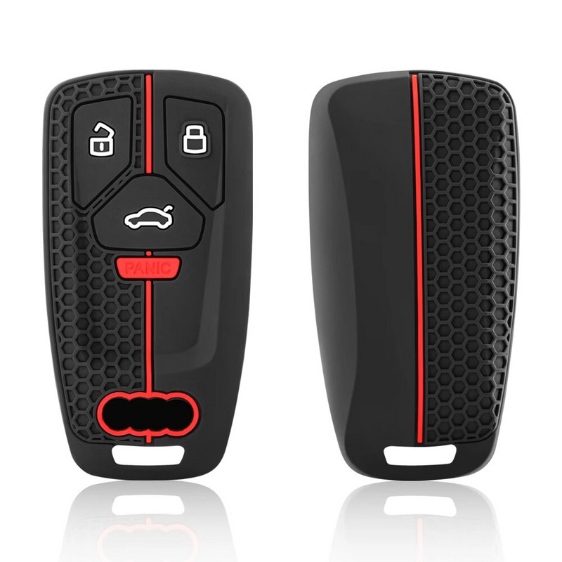 Silikoninis automobilio nuotolinio valdymo pulto dangtelis skirtas Audi A4 B9 A5 A6 8S 8W Q5 Q7 4M S4 S5 S7 TT TTS TFSI RS Protector Fob be rakto