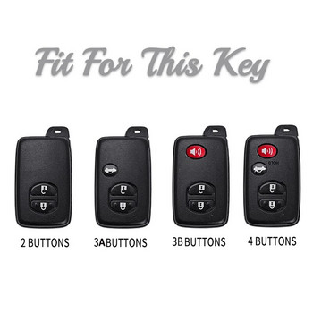 Θήκη κλειδιού αυτοκινήτου 2 3 4 κουμπιών για Toyota Prius 30 Alpha Aqua Land Cruiser Auris για Lexus LC 200 Τηλεχειριστήριο με κάλυμμα κλειδιού 2012 - 2014