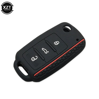 Automašīnas atslēgas aizsargapvalks Volkswagen Polo Passat b5 Golf 4 5 6 MK5 MK6 Eos Bora Beetle TSI jauna dizaina silikona vāciņš
