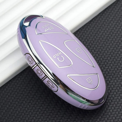 5/7 Bottons Silver Edge Smart Key Shell Fob za Hyundai Kona Ev Grandeur GN7 2023 TPU kućište za ključeve automobila Držač Dodatna oprema