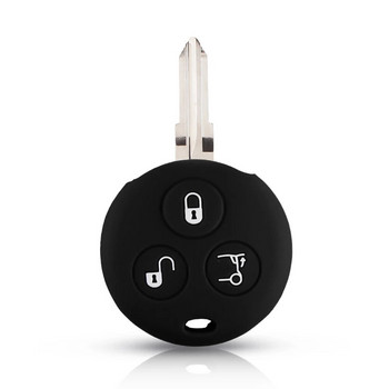 KEYYOU 3 κουμπιά σιλικόνης κάλυμμα κλειδιού αυτοκινήτου Θήκη για μπροστινή όψη για Mercedes Benz Smart City Roadster Fortwo Κάλυμμα θήκης κλειδιού Αυτοκίνητο στυλ
