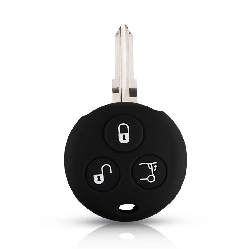 KEYYOU 3 butoane husă din silicon pentru chei de mașină husă fob pentru Mercedes Benz Smart City Roadster Fortwo husă suport cheie stil de mașină