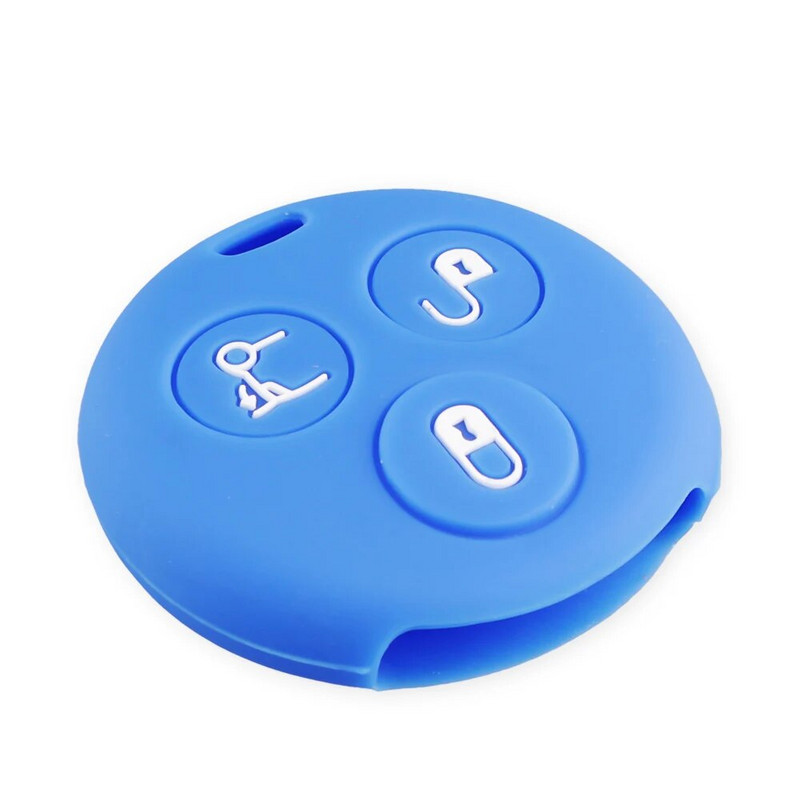 KEYYOU 3 butoane husă din silicon pentru chei de mașină husă fob pentru Mercedes Benz Smart City Roadster Fortwo husă suport cheie stil de mașină