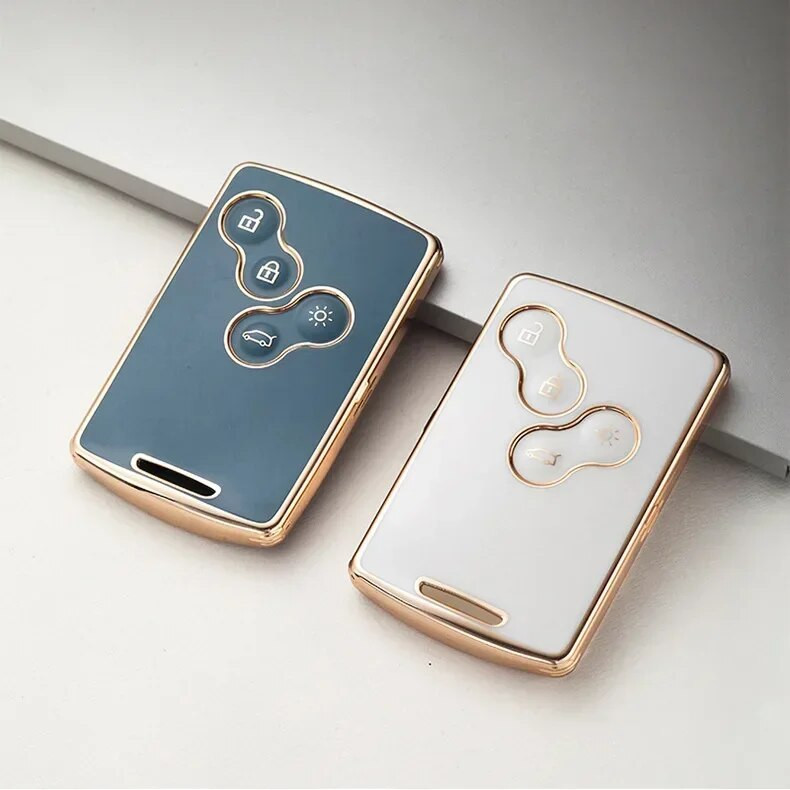 ΝΕΟ Σετ κλειδιού αυτοκινήτου TPU Κάλυμμα κελύφους για Renault Duster Captur Clio Logan Megane 1 2 3 Koleos Scenic Nema Zoe Card Keyless Shell Bag