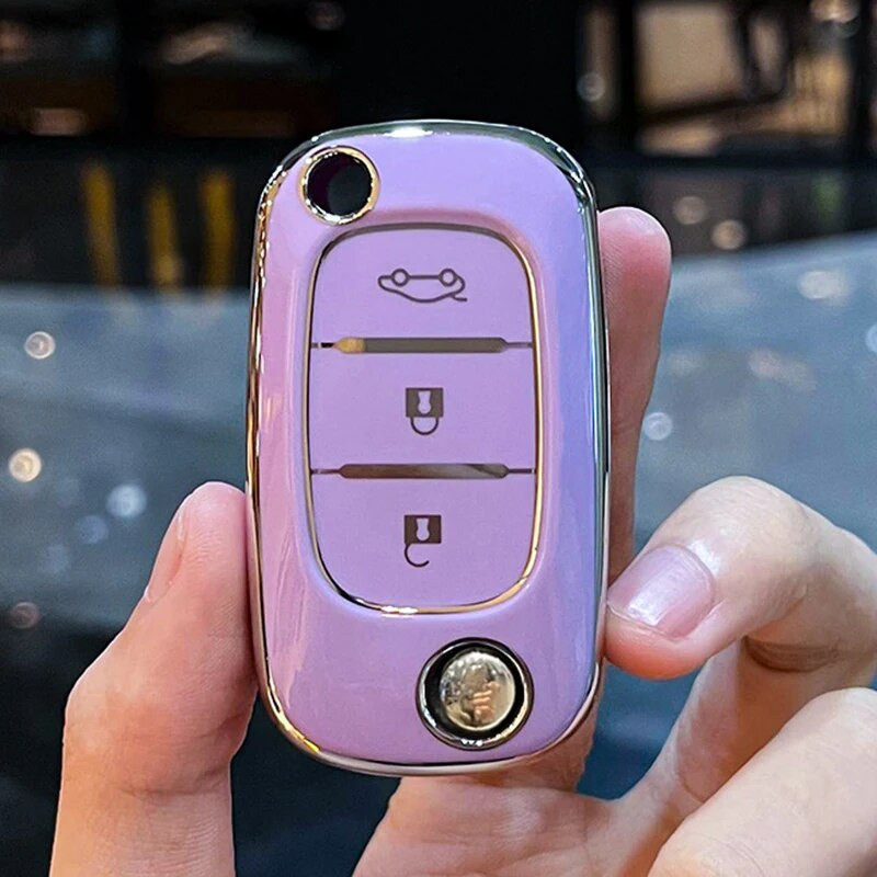 Κάλυμμα θήκης κλειδιού TPU με 3 κουμπιά για LADA Vesta Granta XRay Kalina Priora Sedan Sport για Renault Fluence Clio Megane για Mercedes