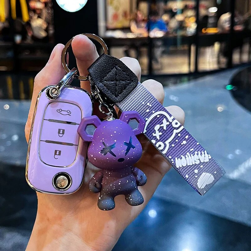 Κάλυμμα θήκης κλειδιού TPU με 3 κουμπιά για LADA Vesta Granta XRay Kalina Priora Sedan Sport για Renault Fluence Clio Megane για Mercedes