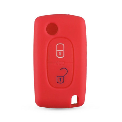 KEYYOU Peugeot 207 307 308 407 607 807 jaoks Citroen C1 C2 C3 C4 C5 C6 Berlingo Picasso 2 nupuga silikoonist auto võtmehoidja ümbris