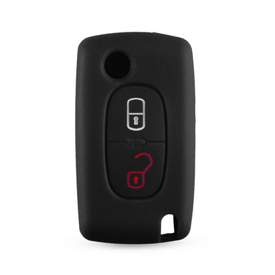 KEYYOU Peugeot 207 307 308 407 607 807 jaoks Citroen C1 C2 C3 C4 C5 C6 Berlingo Picasso 2 nupuga silikoonist auto võtmehoidja ümbris