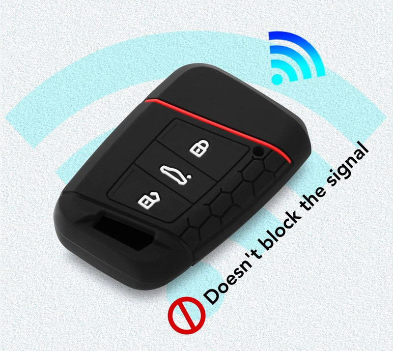 Silikono rakto dėklo dangtelis, skirtas Volkswagen PASSAT B8 Skoda Kodiaq Superb A7 2016 2017 2018 2019 2020 berakčio pultelio apvalkalo odos laikiklis