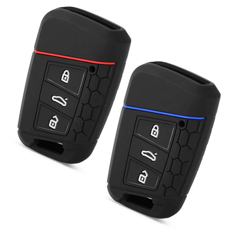 Silikono rakto dėklo dangtelis, skirtas Volkswagen PASSAT B8 Skoda Kodiaq Superb A7 2016 2017 2018 2019 2020 berakčio pultelio apvalkalo odos laikiklis