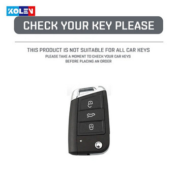 TPU Car Flip Key Case Shell για VW Volkswagen Golf 7 MK7 Tiguan MK2 For Seat Ateca Leon FR 2 Ibiza Skoda Octavia Keyless