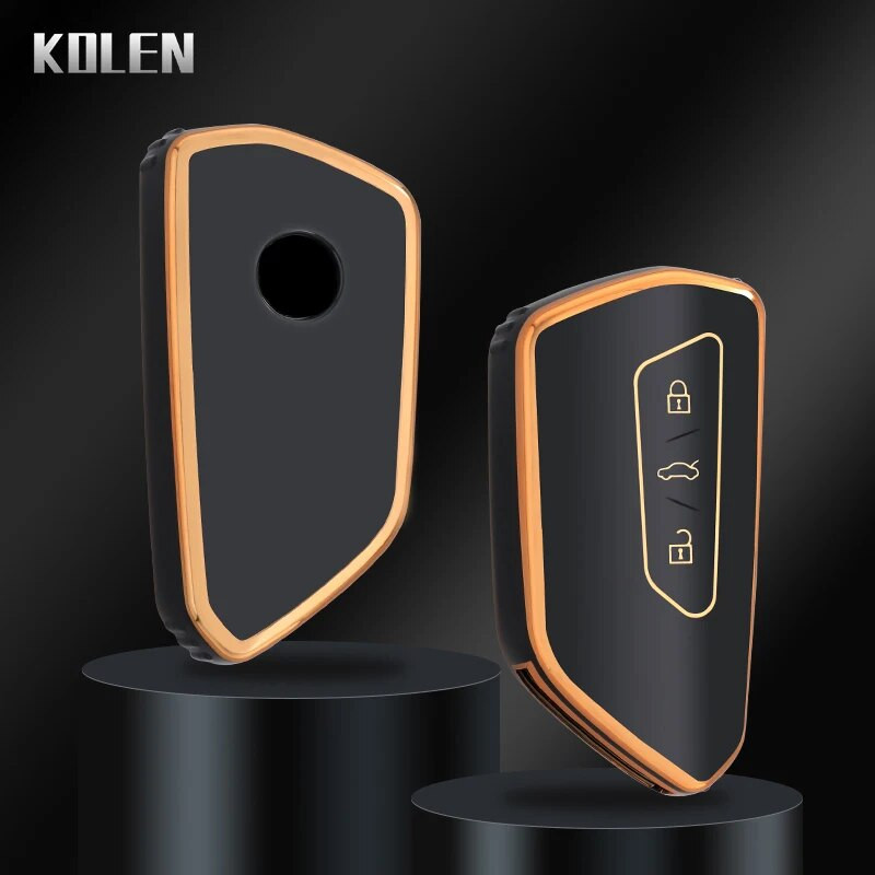 Madingas TPU automobilio raktų dėklo dangtelis, skirtas Volkswagen VW Golf 8 MK8 ID-4 ID-6, skirtas Skoda Octavia A8, skirtas Seat Leon FR MK4 Cupra