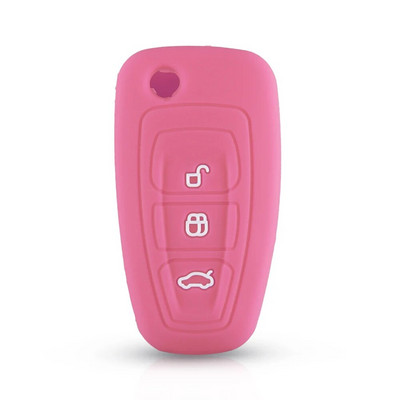 KEYYOU 3 nupuga silikoonist auto puldi võtmehoidja katteümbris Ford Ranger C-Max S-Max Focus Galaxy Mondeo Transit Tourneo Custom jaoks