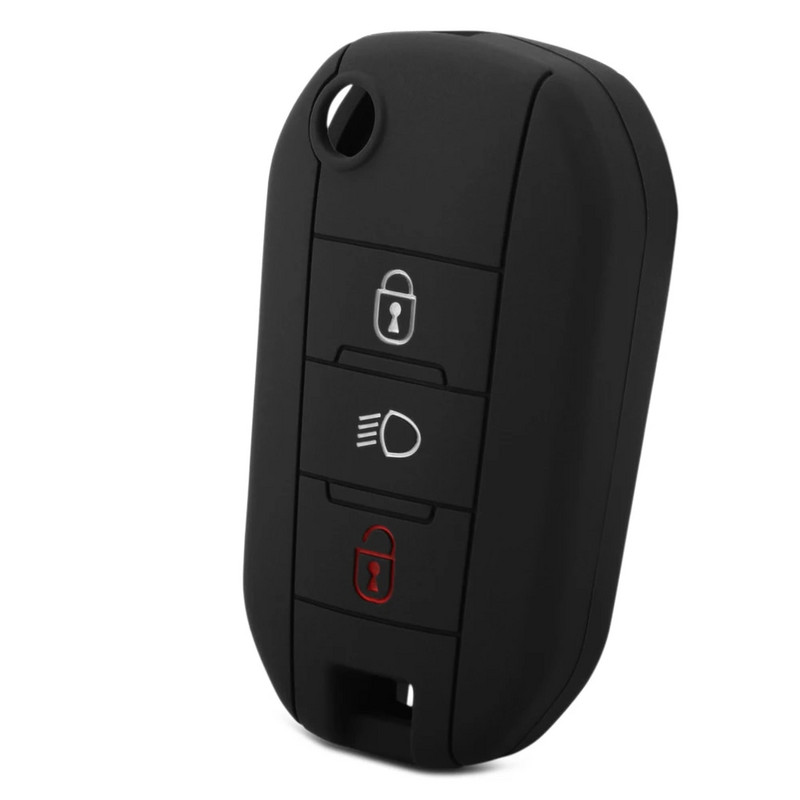 Τσάντα κλειδιού για Peugeot 508 301 2008 3008 408 για Citroen C4 CACTUS C5 C3 C4L Τηλεχειριστήριο αυτοκινήτου Κέλυφος κλειδιού Θήκη σιλικόνης Τσάντα κάλυψης 3 κουμπιά