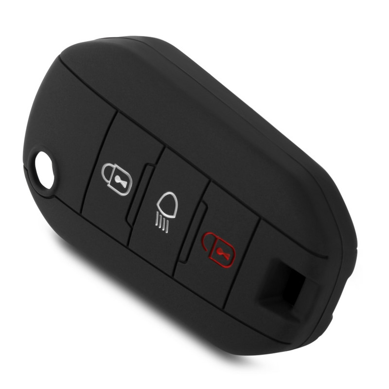 Τσάντα κλειδιού για Peugeot 508 301 2008 3008 408 για Citroen C4 CACTUS C5 C3 C4L Τηλεχειριστήριο αυτοκινήτου Κέλυφος κλειδιού Θήκη σιλικόνης Τσάντα κάλυψης 3 κουμπιά