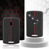 4 mygtukų automobilio rakto silikono dangtelio apsauginis laikiklis, skirtas Renault Clio Logan Megane 2 3 Koleos Scenic Card raktų pakabuko dėklui