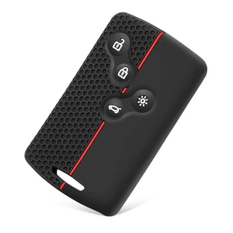 4 mygtukų automobilio rakto silikono dangtelio apsauginis laikiklis, skirtas Renault Clio Logan Megane 2 3 Koleos Scenic Card raktų pakabuko dėklui