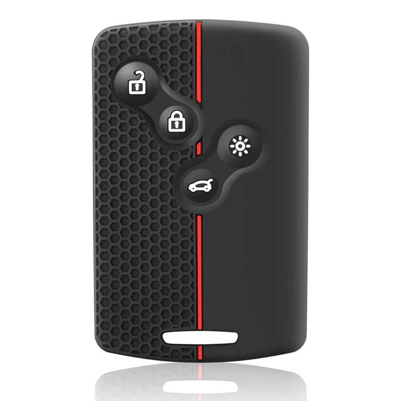 4 mygtukų automobilio rakto silikono dangtelio apsauginis laikiklis, skirtas Renault Clio Logan Megane 2 3 Koleos Scenic Card raktų pakabuko dėklui