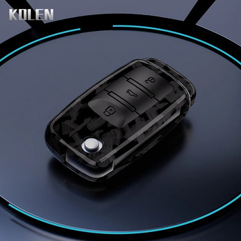 ABS Carbon Fiber Car Key Case Cover Shell за VW Volkswagen Polo Golf Passat Beetle Tiguan Seat Leon Altea Skoda Octavia Kodiaq