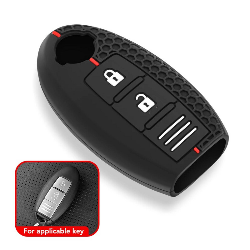 Silikonska maska za ključeve automobila za Nissan Qashqai J10 J11 March Tiida NV200 Leaf Kicks Cube X-Trail T32 T31 Navara Terra Remote Fob Cover
