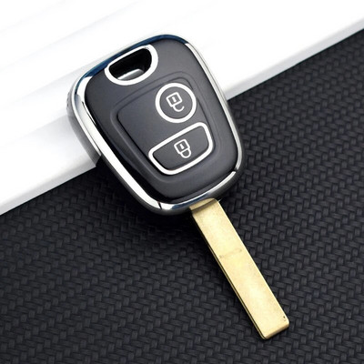 TPU auto kaugjuhtimispuldi võtmeümbrise kate, kate Fob võtmehoidja Peugeot 107 206 207 307 jaoks Citroen C1 C2 C3 C4 jaoks Toyota Aygo jaoks