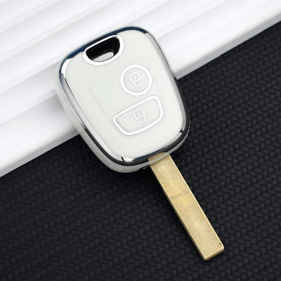 TPU auto kaugjuhtimispuldi võtmeümbrise kate, kate Fob võtmehoidja Peugeot 107 206 207 307 jaoks Citroen C1 C2 C3 C4 jaoks Toyota Aygo jaoks