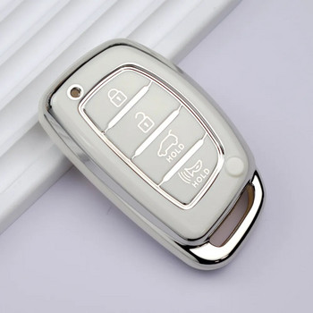 Κάλυμμα κλειδιού αυτοκινήτου Fashion TPU Μπρελόκ για Hyundai Ix35 Ix45 I10 I30 I40 Tucson Santa Fe Rena Sonata Elantra Creta με 4 κουμπιά