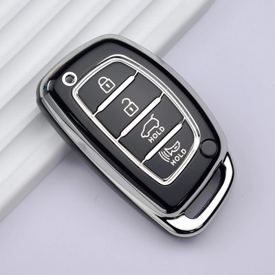 Modni TPU privjesak za ključeve automobila za Hyundai Ix35 Ix45 I10 I30 I40 Tucson Santa Fe Rena Sonata Elantra Creta torbica za ključeve s 4 gumba