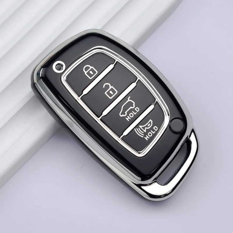 Modni TPU privjesak za ključeve automobila za Hyundai Ix35 Ix45 I10 I30 I40 Tucson Santa Fe Rena Sonata Elantra Creta torbica za ključeve s 4 gumba