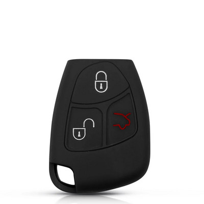 KEYYOU Mercedes-Benzi CL55 CL600 CL65 C230 C240 C280 C320 jaoks, 3 nupuga silikoonist kaugjuhtimispuldi võtmekaane kaitse korpuse korpuse pult