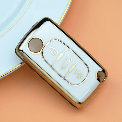 Κάλυμμα θήκης κλειδιού 2 3 κουμπιών για Peugeot Partner Tepee 207 307 308 407 για Citroen C-Crosser C3 C4 Picasso Berlingo Case Keychain