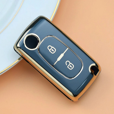 Κάλυμμα θήκης κλειδιού 2 3 κουμπιών για Peugeot Partner Tepee 207 307 308 407 για Citroen C-Crosser C3 C4 Picasso Berlingo Case Keychain
