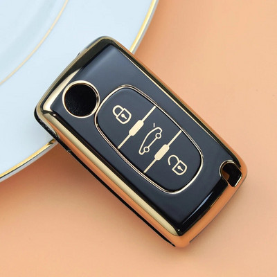 Κάλυμμα θήκης κλειδιού 2 3 κουμπιών για Peugeot Partner Tepee 207 307 308 407 για Citroen C-Crosser C3 C4 Picasso Berlingo Case Keychain