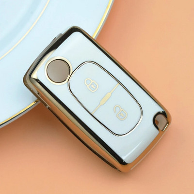 Κάλυμμα θήκης κλειδιού 2 3 κουμπιών για Peugeot Partner Tepee 207 307 308 407 για Citroen C-Crosser C3 C4 Picasso Berlingo Case Keychain