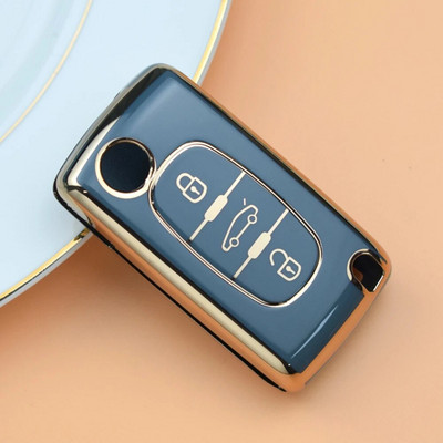 Κάλυμμα θήκης κλειδιού 2 3 κουμπιών για Peugeot Partner Tepee 207 307 308 407 για Citroen C-Crosser C3 C4 Picasso Berlingo Case Keychain