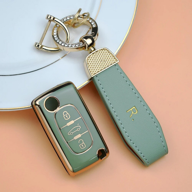 Κάλυμμα θήκης κλειδιού 2 3 κουμπιών για Peugeot Partner Tepee 207 307 308 407 για Citroen C-Crosser C3 C4 Picasso Berlingo Case Keychain