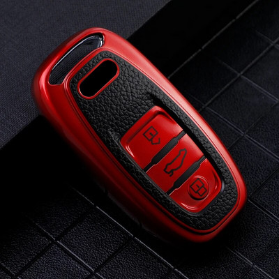 TPU auto võtmekohver Audi A4 A5 A6 A7 A8 Q8 Q5 S6 S7 S5 S4 RS6 RS7 3 nupuga nutika võtmeta sisenemise kaugjuhtimispuldi kaitsekate
