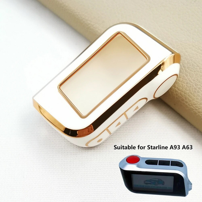 Υψηλής ποιότητας θήκη κλειδιού TPU για Starline A93 A63 Ρωσική έκδοση αμφίδρομης συναγερμού αυτοκινήτου Τηλεχειριστήριο LCD τηλεχειριστήριο μπρελόκ Φόμπ