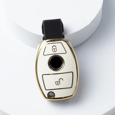 2/3 mygtukų automobilio nuotolinio valdymo pulto rakto dėklo dangtelis, skirtas Mercedes Benz ABRG klasės GLK GLA GLC GLR W204 W210 W176 W202 W463 minkštas TPU