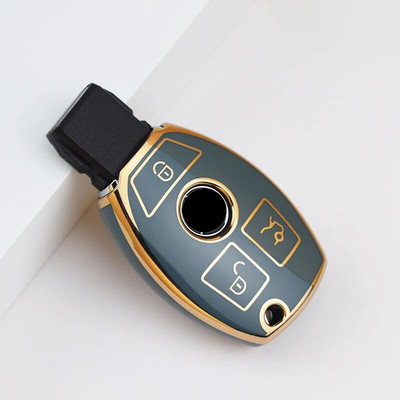 2/3 mygtukų automobilio nuotolinio valdymo pulto rakto dėklo dangtelis, skirtas Mercedes Benz ABRG klasės GLK GLA GLC GLR W204 W210 W176 W202 W463 minkštas TPU