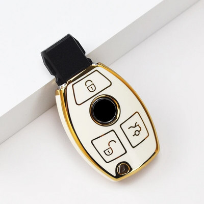 2/3 mygtukų automobilio nuotolinio valdymo pulto rakto dėklo dangtelis, skirtas Mercedes Benz ABRG klasės GLK GLA GLC GLR W204 W210 W176 W202 W463 minkštas TPU