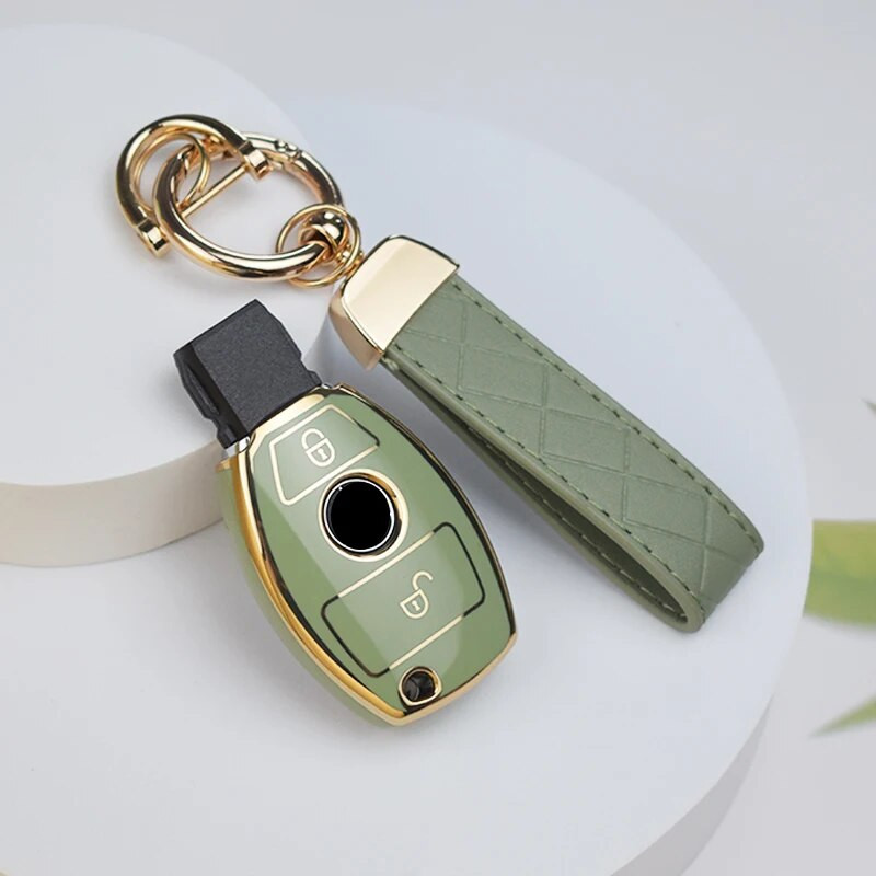 2/3 mygtukų automobilio nuotolinio valdymo pulto rakto dėklo dangtelis, skirtas Mercedes Benz ABRG klasės GLK GLA GLC GLR W204 W210 W176 W202 W463 minkštas TPU