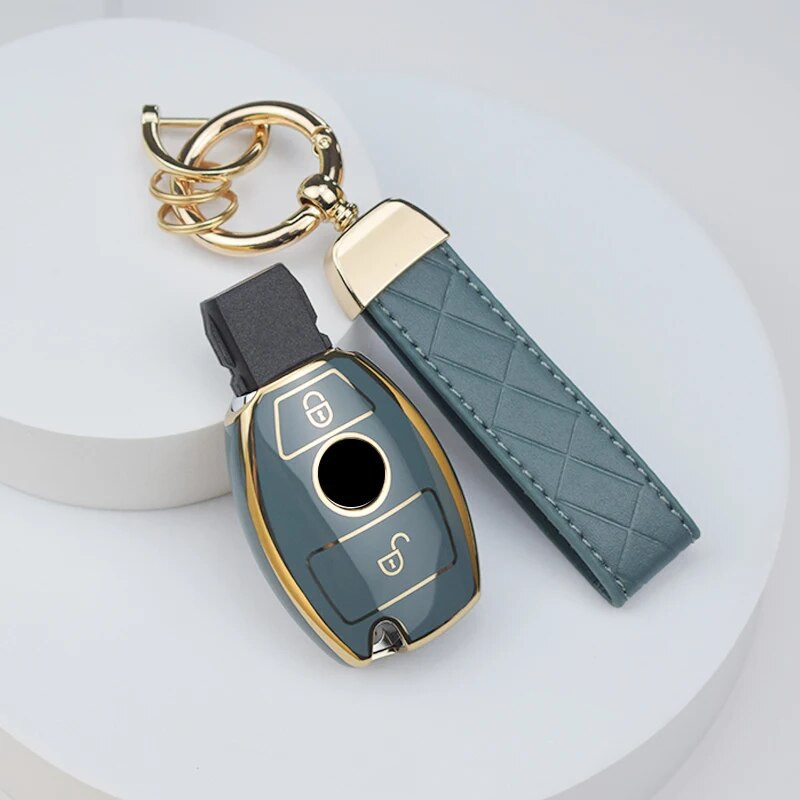 2/3 mygtukų automobilio nuotolinio valdymo pulto rakto dėklo dangtelis, skirtas Mercedes Benz ABRG klasės GLK GLA GLC GLR W204 W210 W176 W202 W463 minkštas TPU