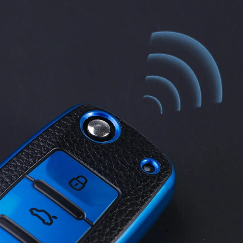 3 nupuga võtmekohver Volkswagen Polo Tiguan Passat Golf Jetta Lavida Tpu nahast kaitsekarp Skoda Octavia istme jaoks