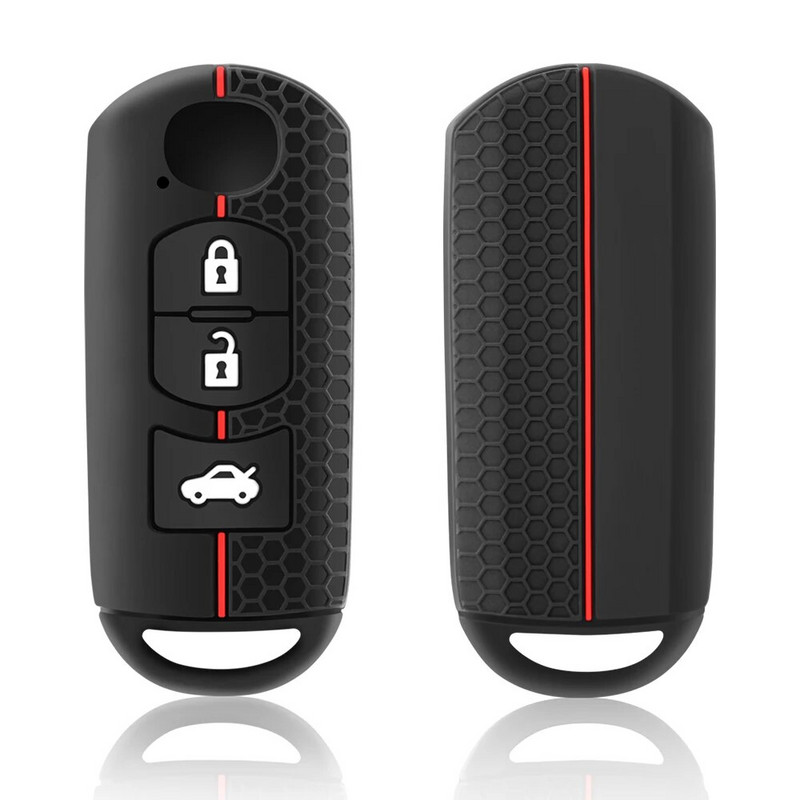 Θήκη κλειδιού κάλυμμα κλειδιού αυτοκινήτου σιλικόνης Για Mazda 2 3 6 Axela Atenza CX-5 CX5 CX-3 CX-7 CX8 CX-9 2016 2017 2018 2/3 Κουμπιά Auto Bag