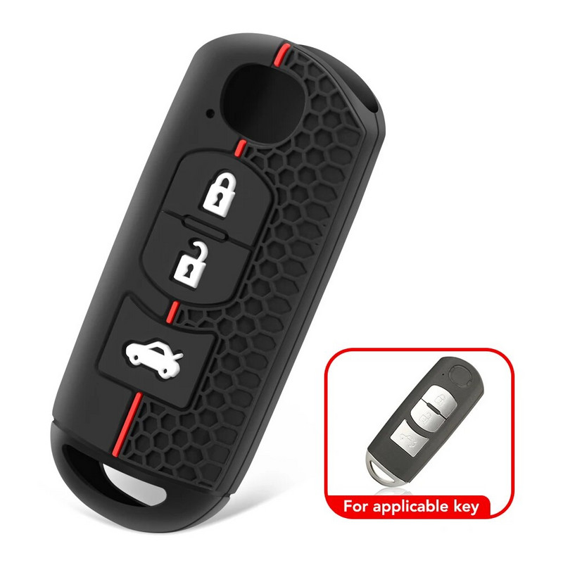 Θήκη κλειδιού κάλυμμα κλειδιού αυτοκινήτου σιλικόνης Για Mazda 2 3 6 Axela Atenza CX-5 CX5 CX-3 CX-7 CX8 CX-9 2016 2017 2018 2/3 Κουμπιά Auto Bag
