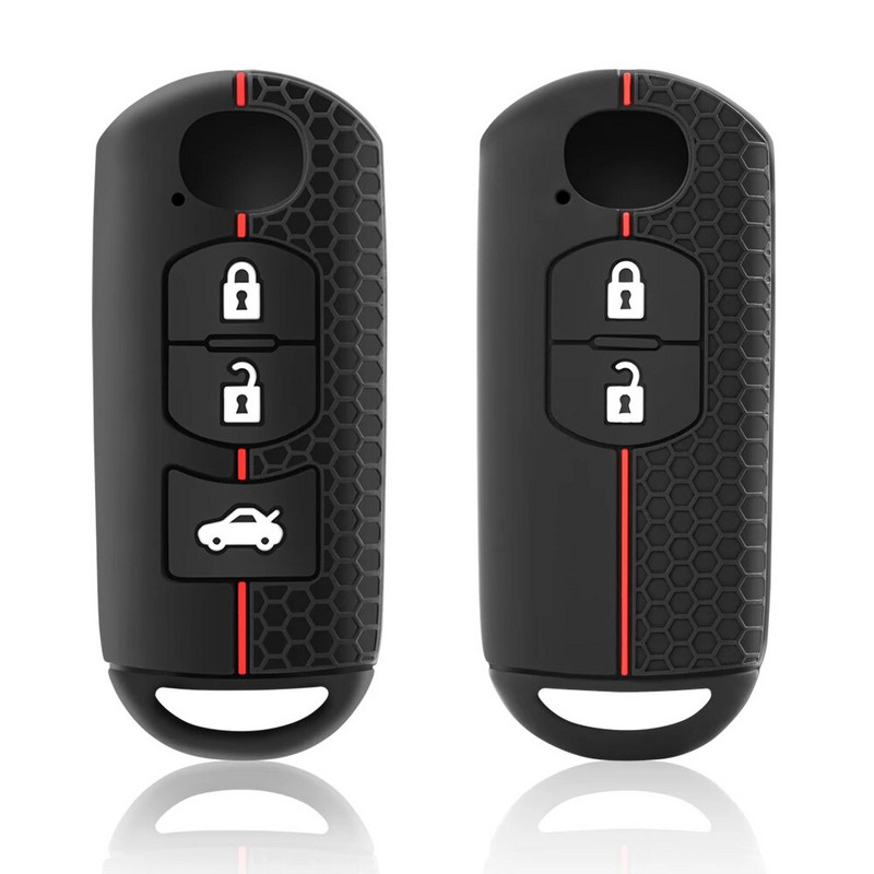 Θήκη κλειδιού κάλυμμα κλειδιού αυτοκινήτου σιλικόνης Για Mazda 2 3 6 Axela Atenza CX-5 CX5 CX-3 CX-7 CX8 CX-9 2016 2017 2018 2/3 Κουμπιά Auto Bag