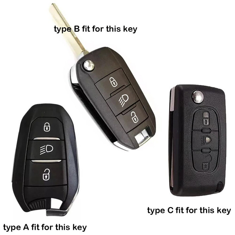 Κέλυφος θήκης κλειδιού απομακρυσμένου καλύμματος για Peugeot Expert 2008 3008 5008 308 508 407 207 Partner Rifter for Citroen C8 C4 Picasso C5 C3 C6